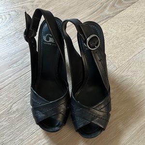 GIANNI BINI BLACK HEELED SANDAL LIKE NEW WORN ONCE SIZE 7
